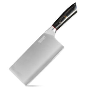 Qulajoy Meat Cleaver Knife - 7.3 Inch High Carbon Stainless Steel Butcher Knife For Meat Cutting Slicing Vegetables-