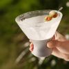 Glass FREEZEâ„¢ Martini Glass (set of two) in Gray by HOSTÂ®