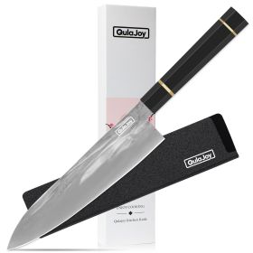 Qulajoy Chef Knife 8 Inch - Hand Forged Swedish Sandvik Steel Gyuto Cooking Knife