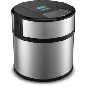 3 Pint Ice Cream Maker with Digital Timer; Stainless Steel