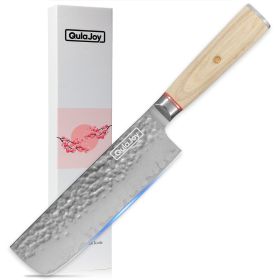 Qulajoy Nakiri Knife 6.9 Inch, Professional Vegetable Knife Japanese Kitchen Knives 67-Layers Damascus Chef Knife, Cooking Knife