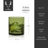 Admiral Cut Crystal Rocks Glasses in Green ViskiÂ®