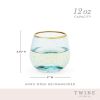 Aqua Bubble Stemless Wine Glass Set by TwineÂ®