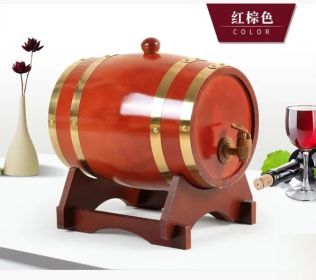 Wood Barrel Vintage Oak Beer Brewing Equipment Mini Keg Home Brew Beer Keg Tap Dispenser for Rum Pot Whisky Wine, 5L