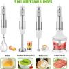 Hand Blender, 5 in 1 Multi-Purpose Immersion Blender set, 1100 watts 12 Adjustable Speed Stick Blender