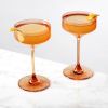 Reserve Nouveau Crystal Coupes in Amber ViskiÂ®