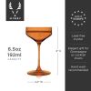 Reserve Nouveau Crystal Coupes in Amber ViskiÂ®