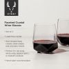 Seneca Crystal Faceted Wine Glasses ViskiÂ®