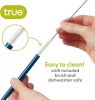 Silicone Straws, Set of 6 with Cleaning Brush by True