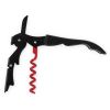 Truetapâ„¢: Double-Hinged Corkscrew in Matte Black with Red Wo
