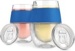 Wine FREEZEâ„¢ Cooling Cups in Blue (set of 2) and lids by HOS