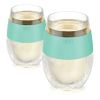 Wine FREEZEâ„¢ Cooling Cups in Mint (set of 2) and lids by HOS