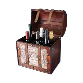 6 Bottle Old World Wooden Wine Box by TwineÂ®