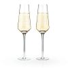 Raye Crystal Angled Champagne Flutes ViskiÂ®