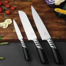 CHUSHIJI Knife Set, 3 PCS Santoku Kitchen Knife Set