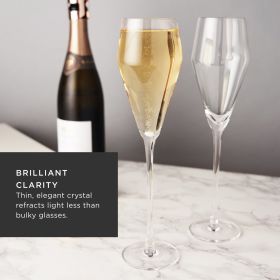 Angled Crystal Prosecco Glasses by ViskiÂ®