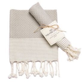 Turkish Hand Towels Set of 2 | 100% Cotton