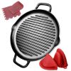 Cast Iron Grill Pan 12.6 inch Pre-Seasoned