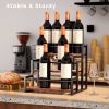3 layers 12 bottle storage rack for storing syrup, wine, sprits, condiments and more