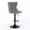 Swivel Velvet Barstools Adjusatble Seat Height from 25-33 Inch,17.7 inch base