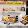 Commercial Pizza Oven Countertop, 14\" Single Deck Layer, 110V 1300W Stainless Steel
