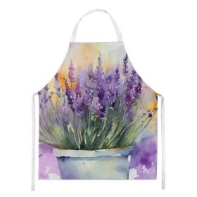 Lavender in Watercolor Apron Cooking Kitchen Server Baking Crafts Gardening for Adult Women Men