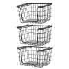Oceanstar Stackable Metal Wire Storage Basket Set