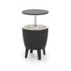 Outdoor Cooler Bar Table with Telescopic Tabletop for Beer and Wine