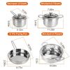 Stainless Steel Cookware Set Fast Even Heat Induction Pots Pans Set