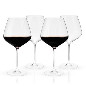 Reserve Inez Crystal Burgundy Glasses ViskiÂ®